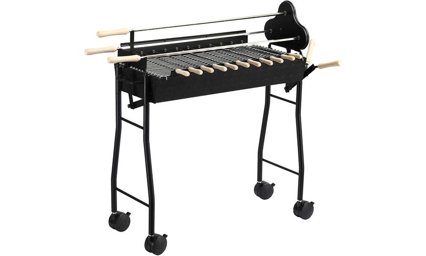 Image 2: Outsunny Rotisserie BBQ Grills