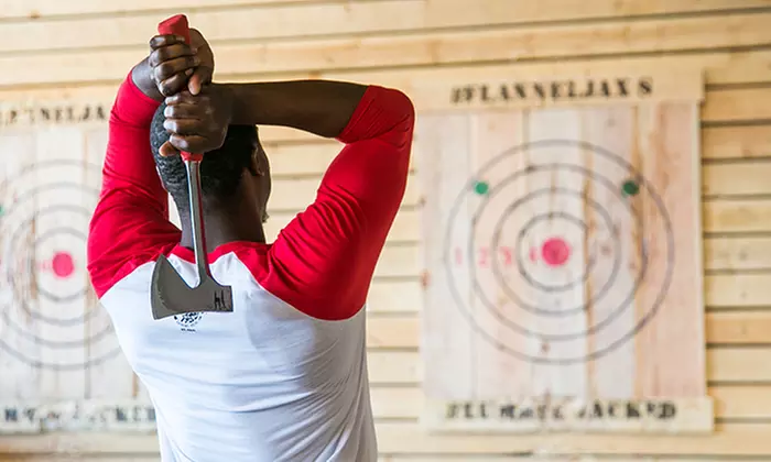 Axe Throwing for Two-Eight People at FlannelJax's Denver (Up to  33% Off) - Primary Image