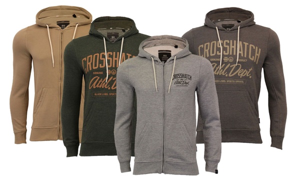 crosshatch zip up hoodie