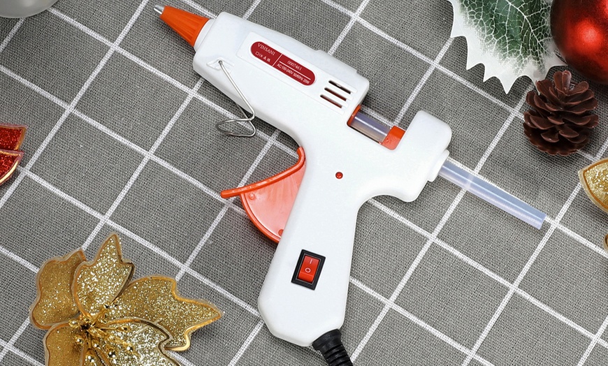 Image 6: Mini Hot Melt Glue Gun with Stand and 50 Glue Sticks