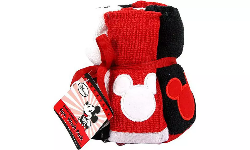 Disney Mickey Mouse Washcloth Set (6-Pack) - Primary Image