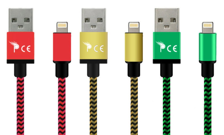 Image 1: One or Two 1m, 2m or 3m Braided Cables for iPhone