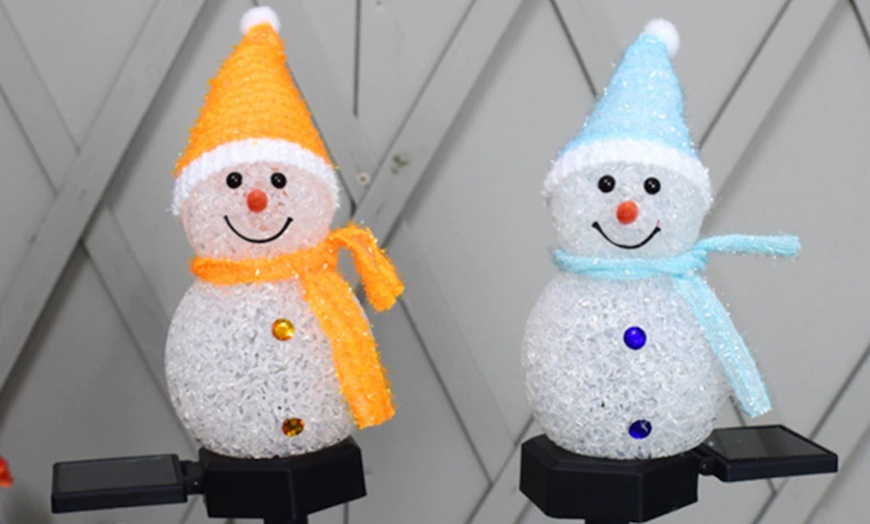 Image 4: Snowman Solar Light