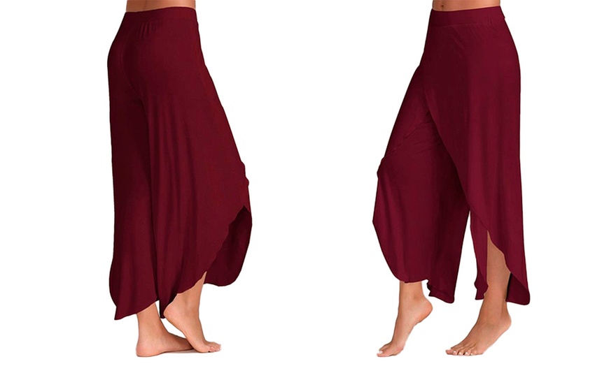 Image 4: Loose Fit Yoga Pants with Elasticated Waist