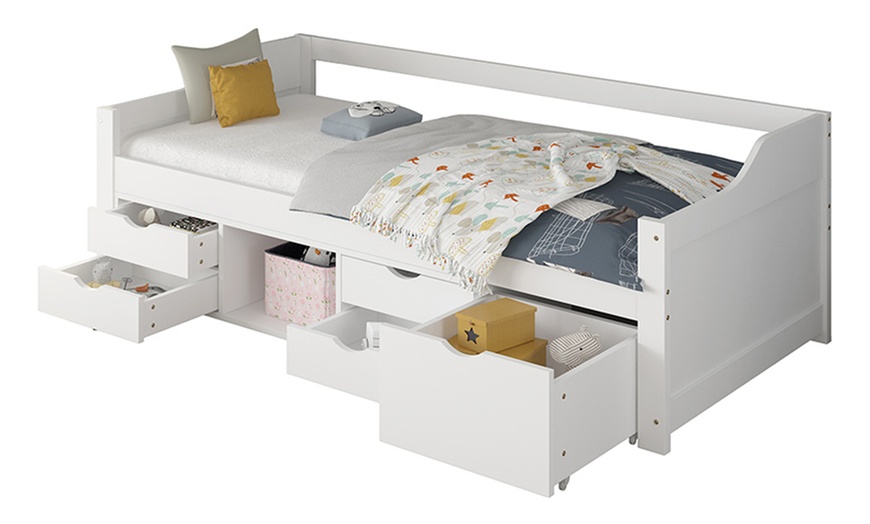 Image 4: Home Deluxe Kinderbett COSMOS mit Schubladen und Matratze