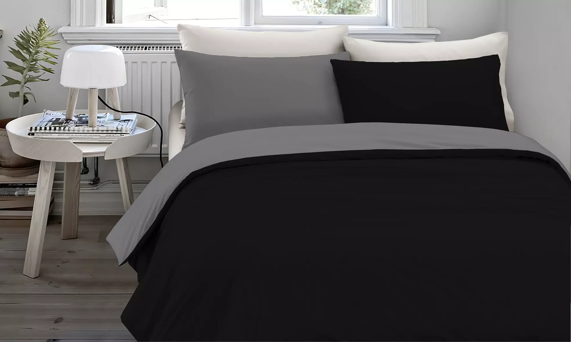 Copripiumino no stiro bicolore