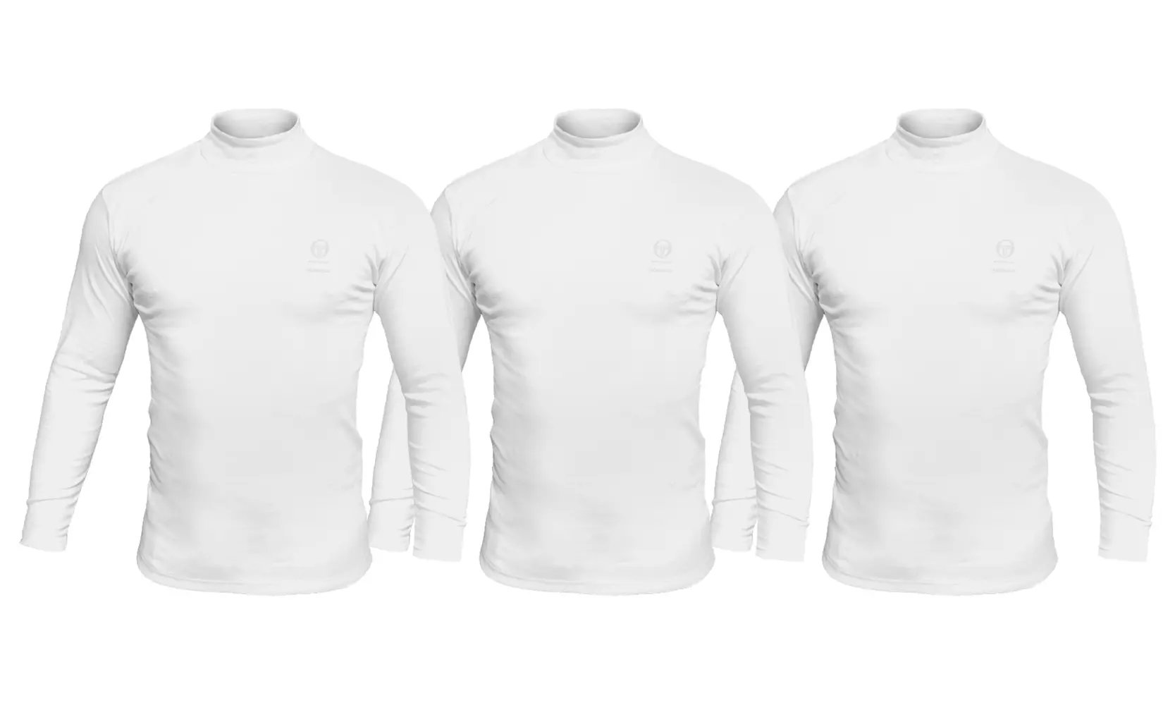 3er-Pack Sergio Tacchini Herren-Langarmshirt mit hohem Kragen