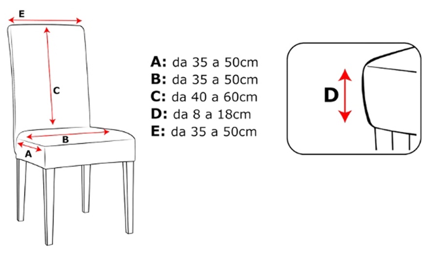 Image 85: Coprisedia con Schienale Impermeabili, Elasticizzati Made in Italy