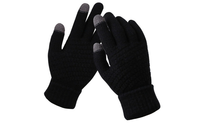 Image 6: Gants à fonction tactile ou écharpe à franges avec motif cachemire