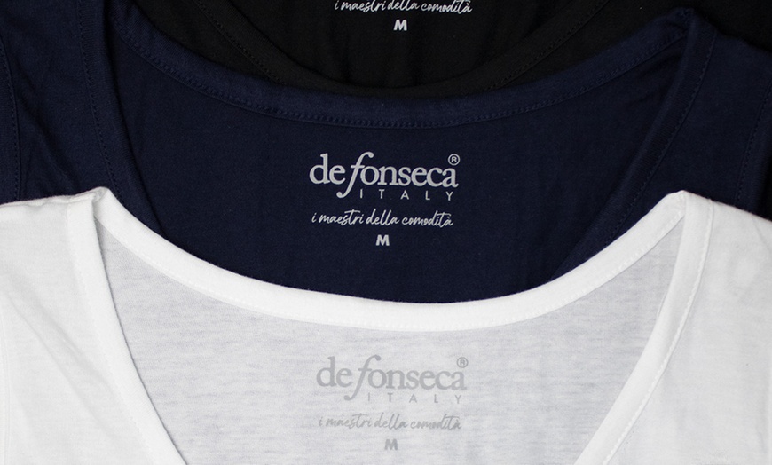 Image 18: Set di 6 T-Shirt Uomo De Fonseca 100% Cotone Pettinato