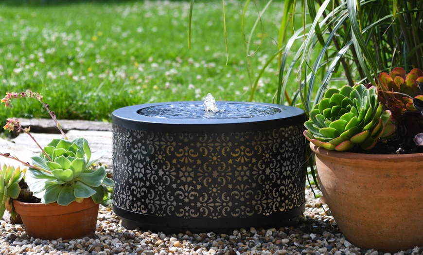 Image 4: Metal Marrakech or Mosaic Lantern Effect Water Feature