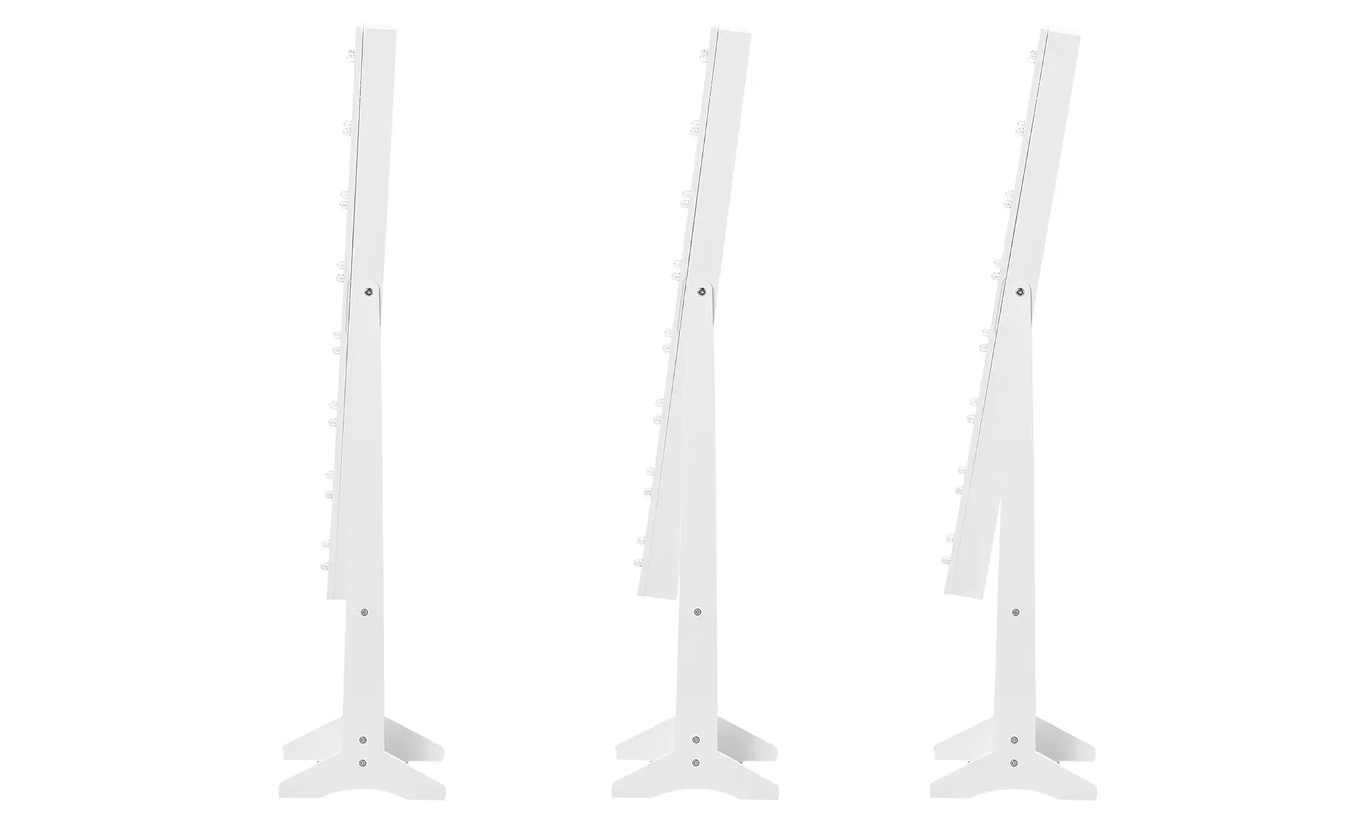 HomCom Free Standing LED Mirrored Jewellery Cabinet