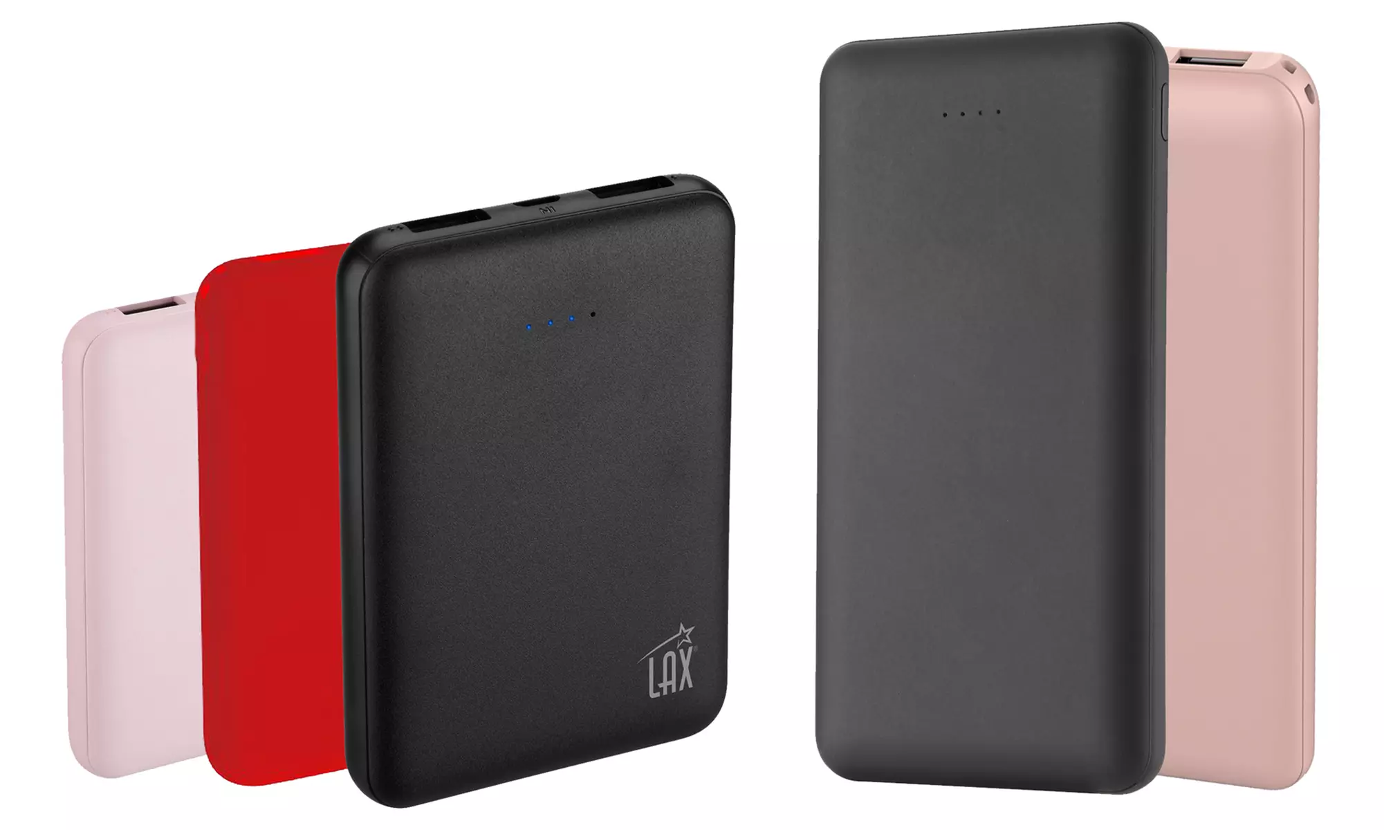 LAX Gadgets Slim Rubberized 6600 or 12000mAh Power Bank (1-, 2-, or 3-Pack) - Primary Image