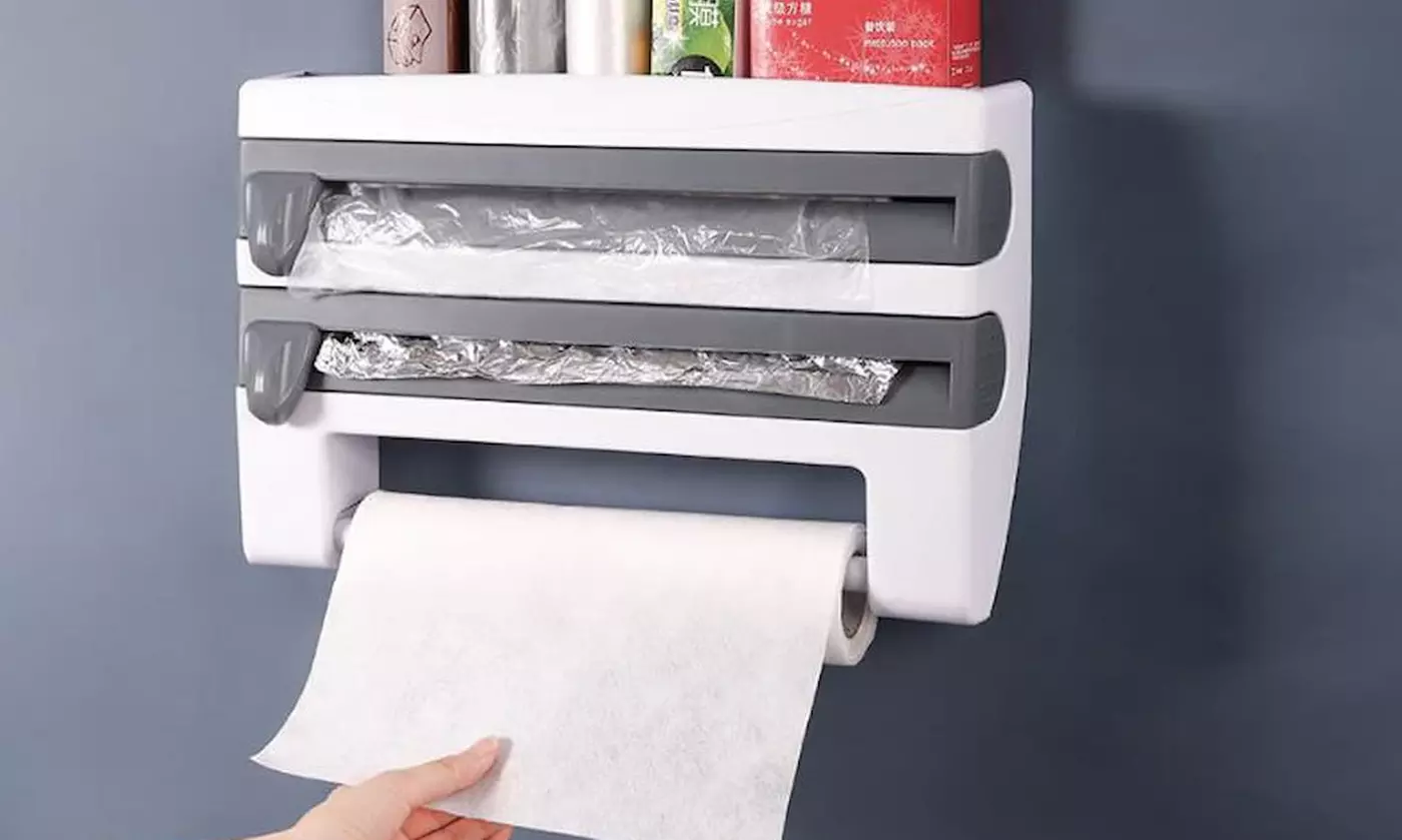 Dispensador de pared para papel de aluminio o film, de Herzberg