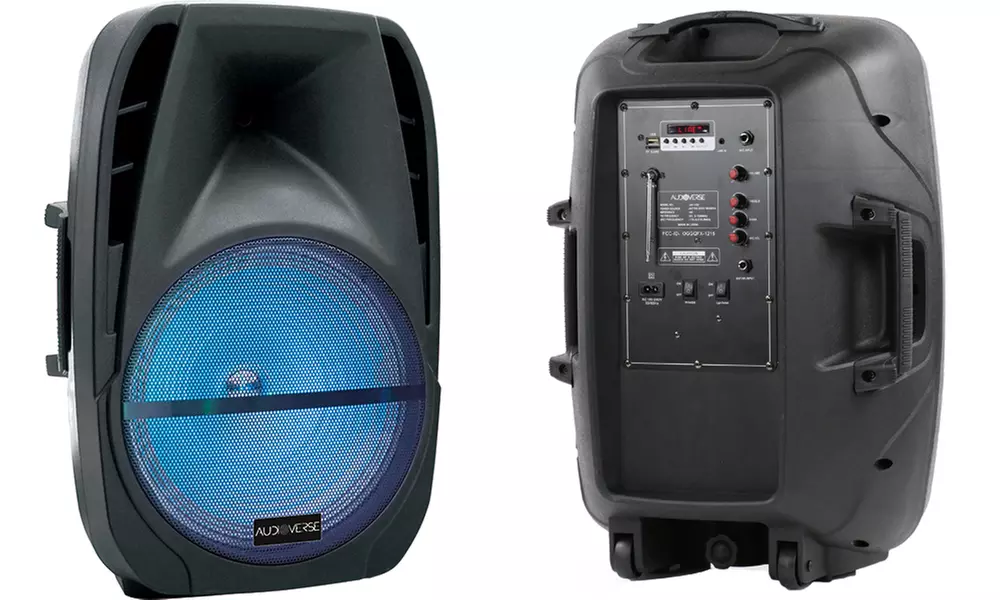 AudioVerse AV-160 15" Portable Bluetooth Party Speaker Tripod Stand and Wireless Microphone - Second Medium