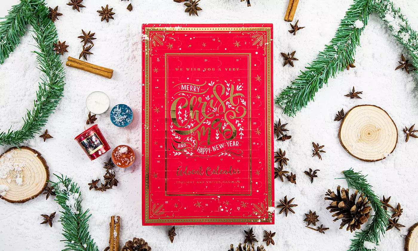 1, 2 ou 4 calendriers de l'Avent Livre de Noël, bougies parfumées - Primary Image