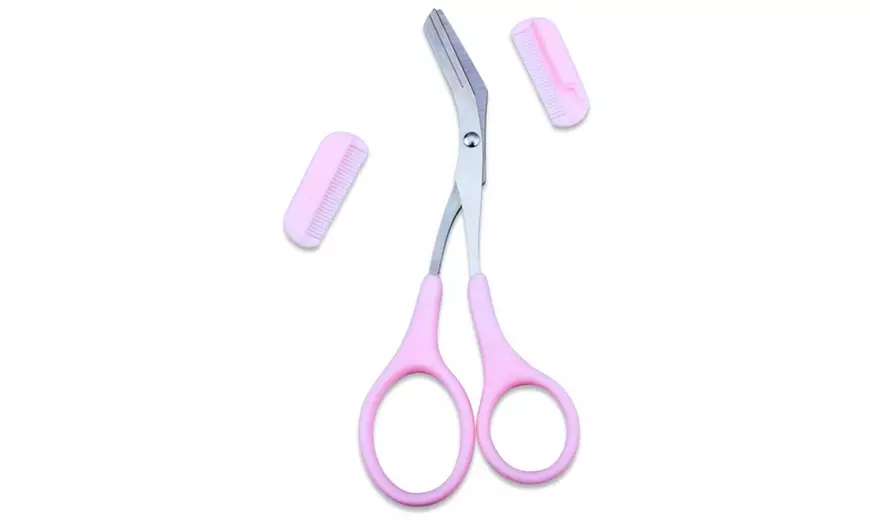 Image 2: One, Two or Four Pairs of Eyebrow Trimmer Scissors

