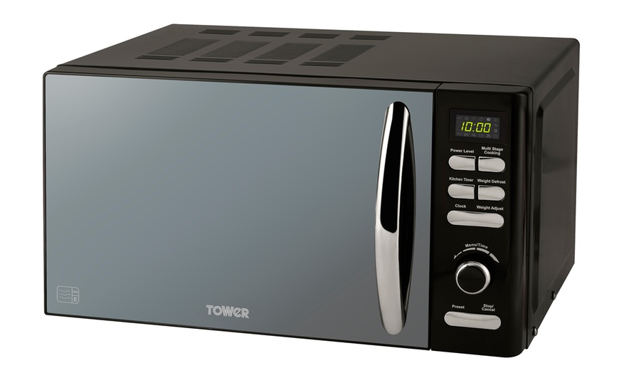 Image 12: Tower Microwave, Kettle and Toaster