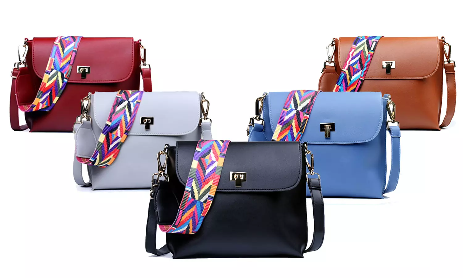 Leather Crossbody Bag with Changeable Strap - Primary Image