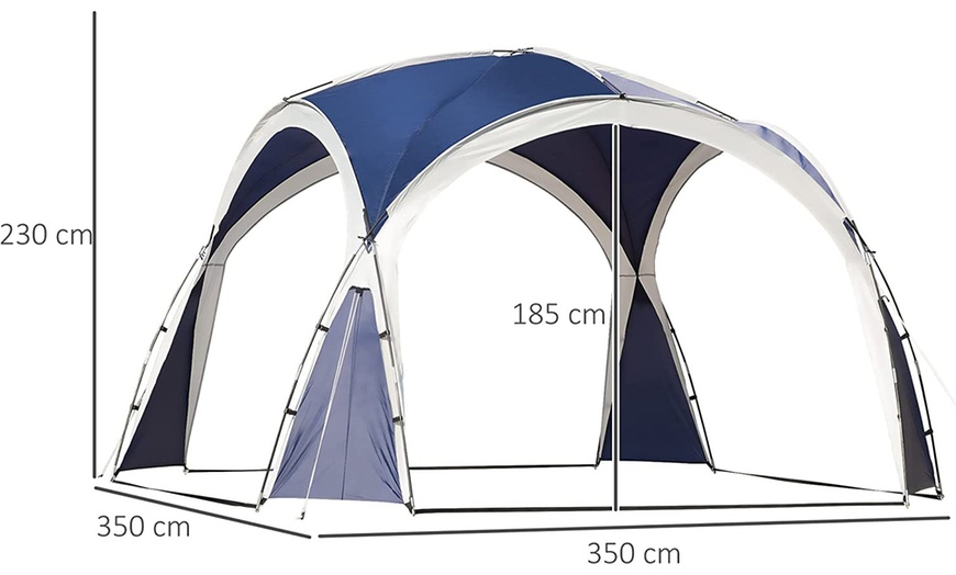 Image 7: Outsunny Dome Gazebo Shelter