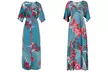 Women's Surplice-Style V-Neck Maxi Dress. Plus Sizes Available. - Second Medium