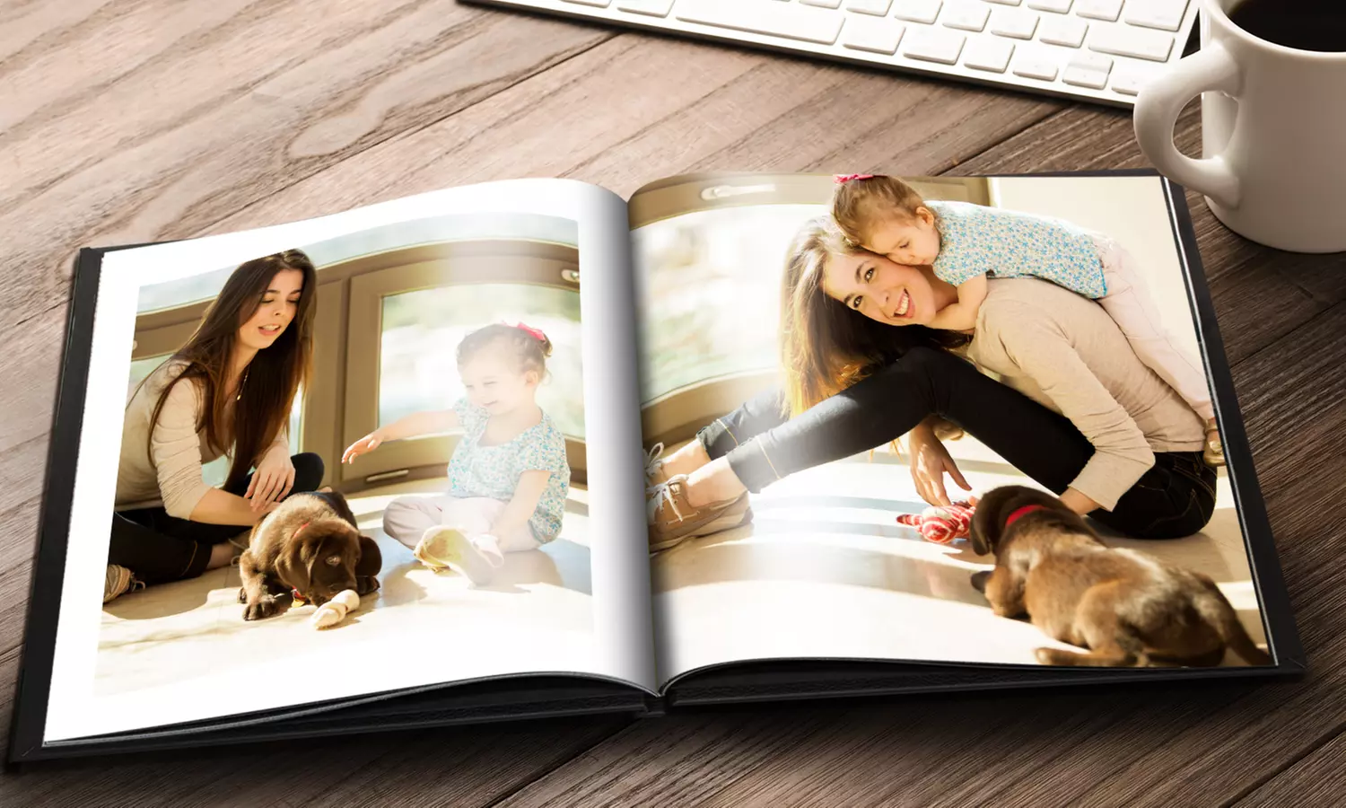 Lorenzo Fotobuch mit Fenster Quadratisch (20 x 20 cm)