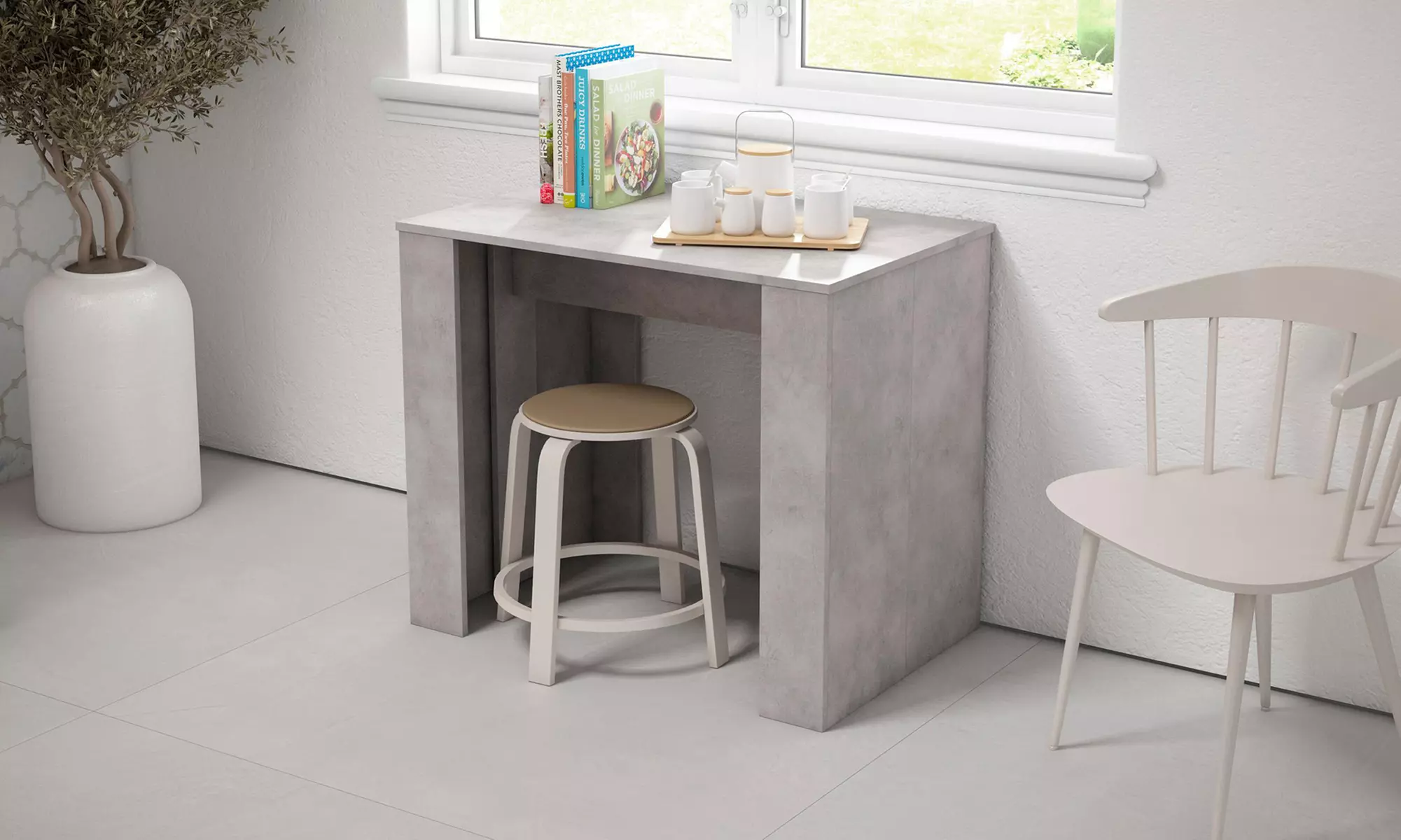 Uitschuifbare tafel voor maximaal 10 of 12 personen