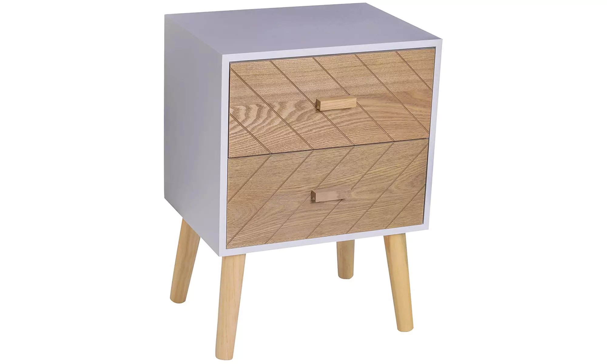 HomCom Bedside Table with 2 Drawers