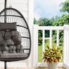 Image 36: Outdoor Hanging Egg Chair with Cushion
