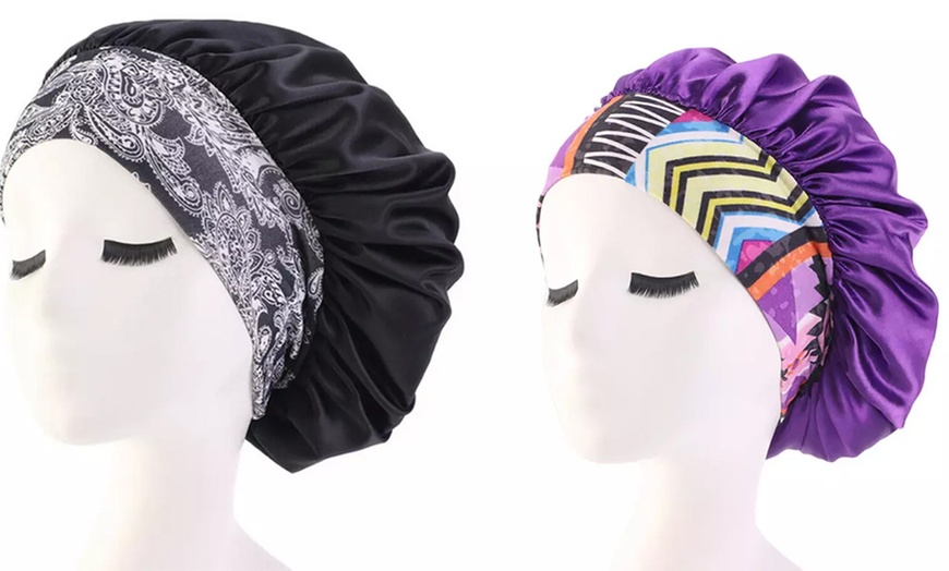 Image 11: One or Two Satin Sleeping Hair Wrap Headbands