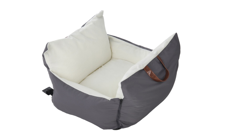 Image 16: Plush Pet Car Seat Bed