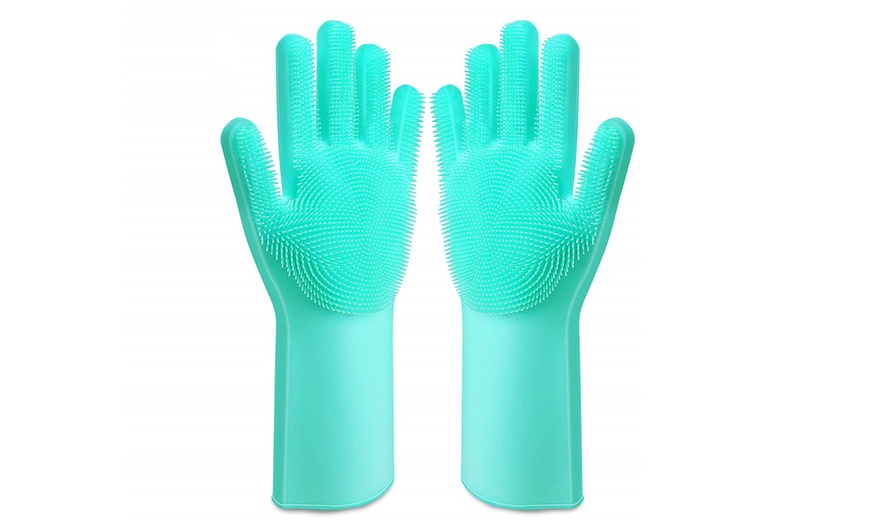 Image 1: Reusable Silicone Gloves