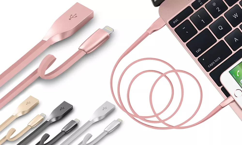 1 ou 2 Câbles anti-enchevêtrement de chargement jusqu'à 3 mètres pour iPhone 5 et supérieur - Primary Image