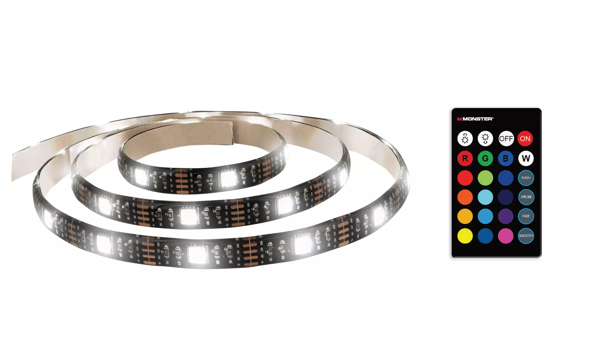 Monster Basics 80" Multi-Color LED Light Strip with Remote (1-, 2-, or 4-Pack) - Primary Image