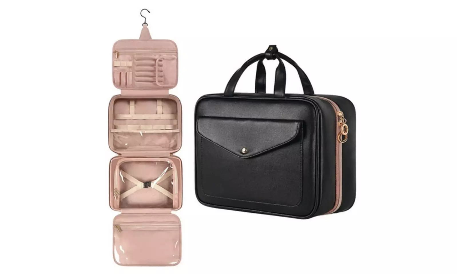 Women's Portable Travel Cosmetic and Wash Kit Storage Bag