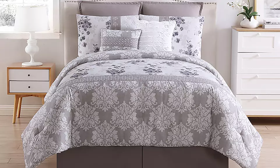 Embellished Comforter Set with Decorative Pillows (8-Piece) - Primary Image