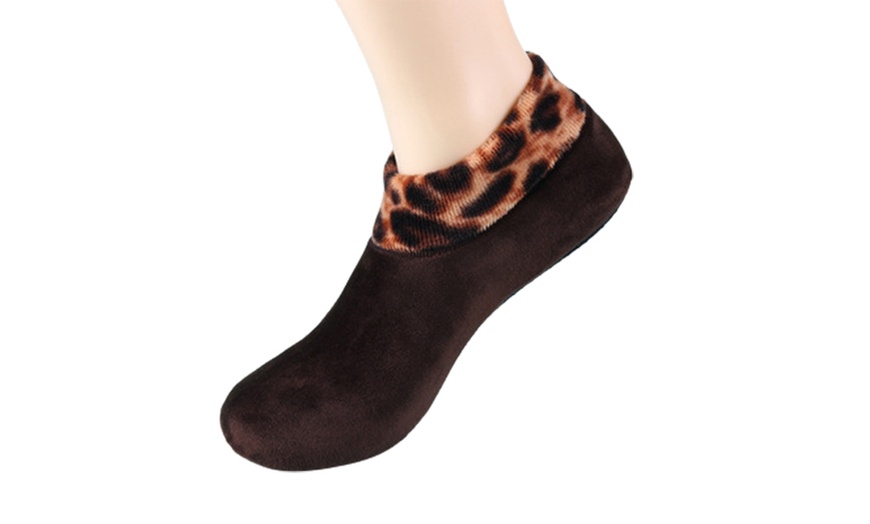 Image 14: Women's Non-Slip Fleece Thermal Socks