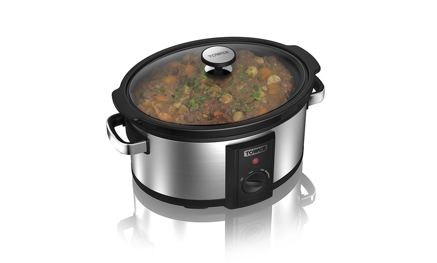 Image 1: Tower 6.5L Slow Cooker