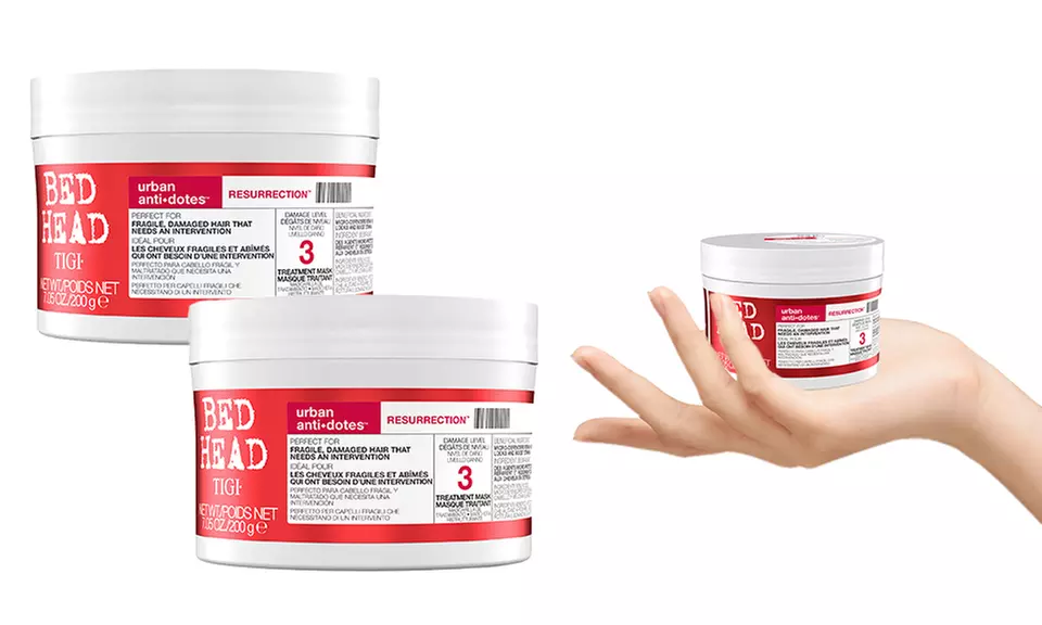 Pack de 2 masques capillaires Bed Head Urban Antidotes Resurrection de 200g de Tigi, livraison offerte - Primary Image