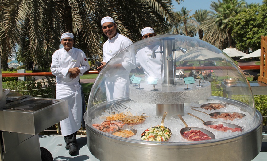 Pool, Beach and BBQ Lunch Buffet at 5* Le Meridien - Latest Recipe at Le  Meridien Mina Seyahi Beach Resort & Marina | Groupon