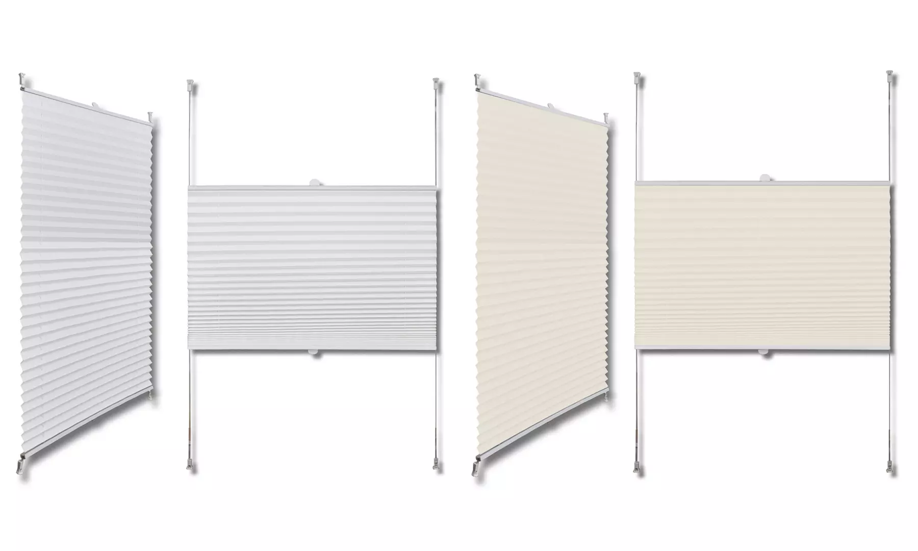 Plisseerollo in Weiß oder Creme in der Größe der Wahl - Primary Image