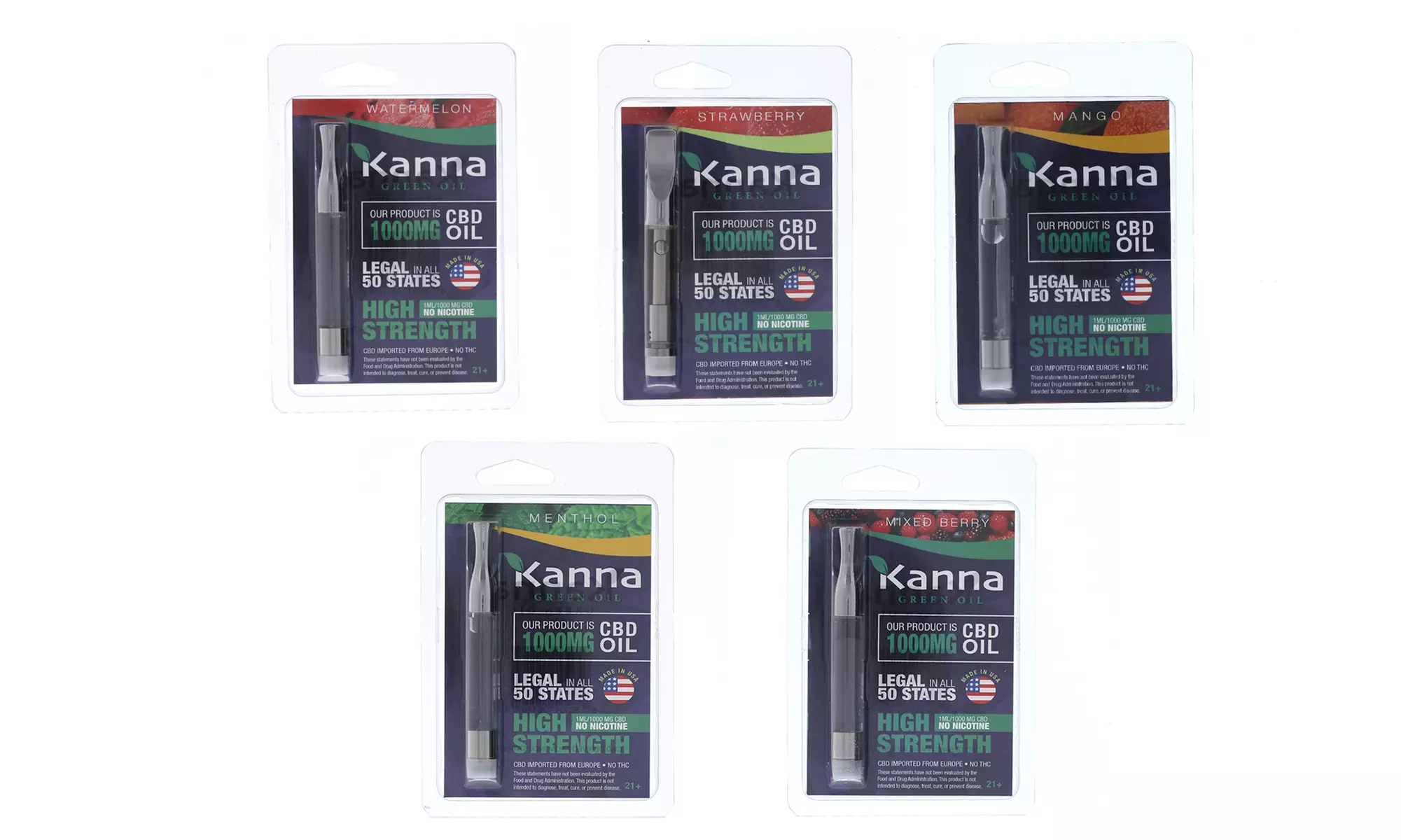 1mL CBD Cartridge (1000mg) from Kanna - Primary Image
