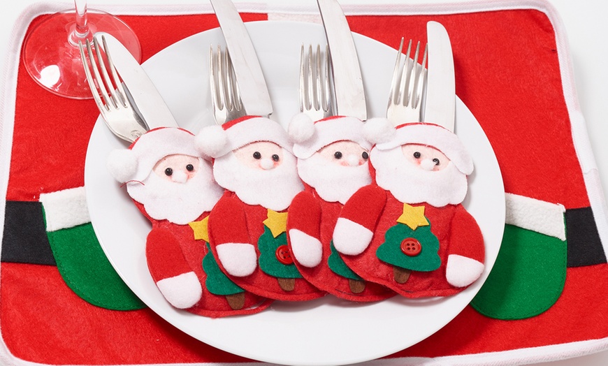 Image 1: Christmas Cutlery Holders