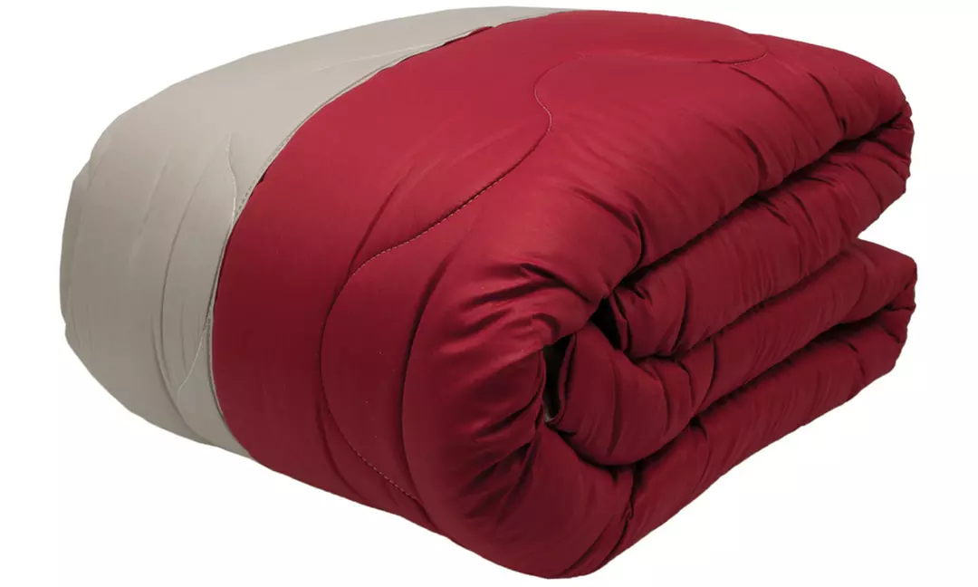 Trapunta invernale in morbida microfibra bicolore, tinta unita