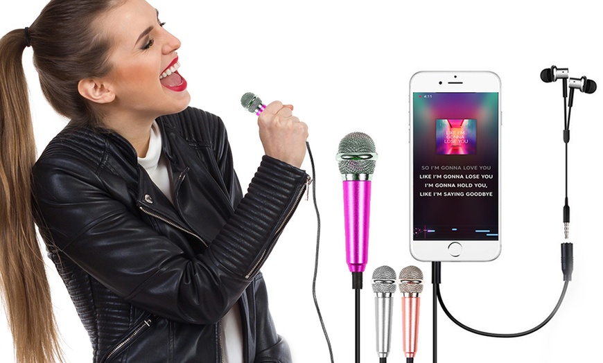 Image 1: Mini Karaoke Microphone