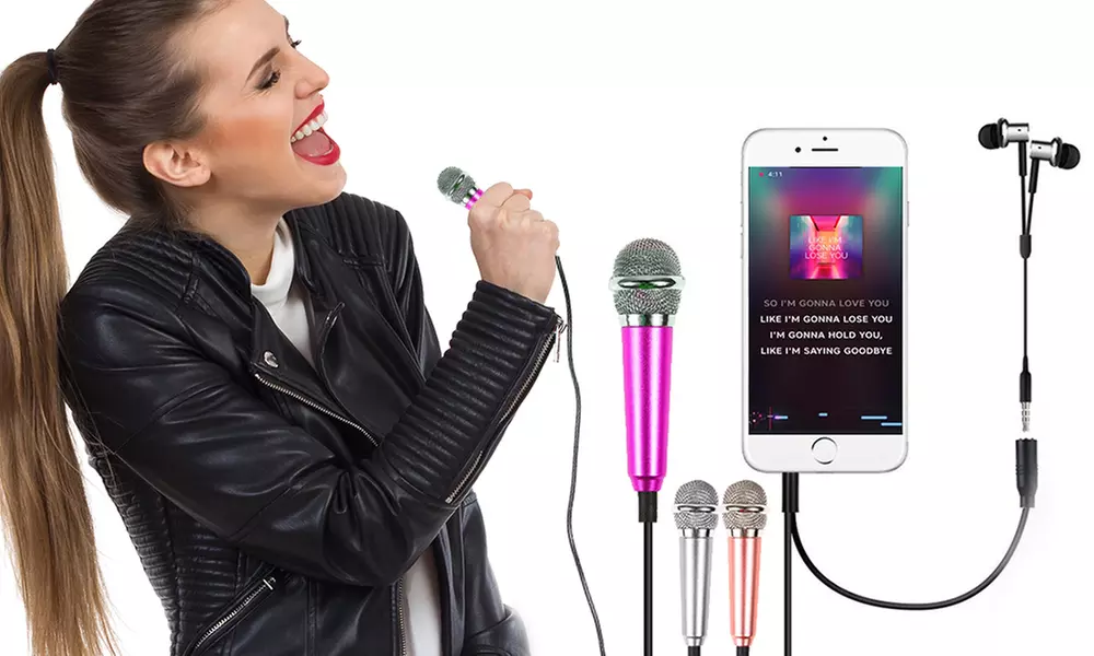One, Two or Four Mini Karaoke Microphones - Primary Image