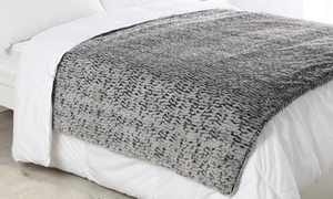 Dreamaker Faux Chinchilla Weighted Relaxing Simulated Blanket