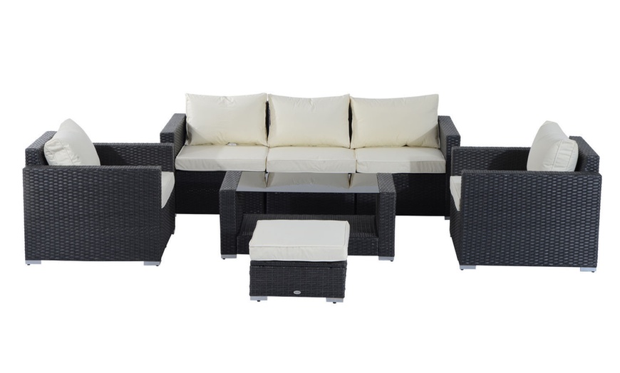 Image 4: Outsunny 7-Piece Outdoor Sofa Set