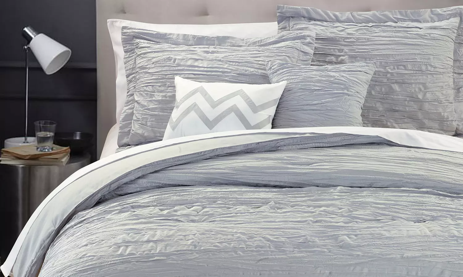 Oversized, Overfilled Crinkle Comforter Set - Second Medium