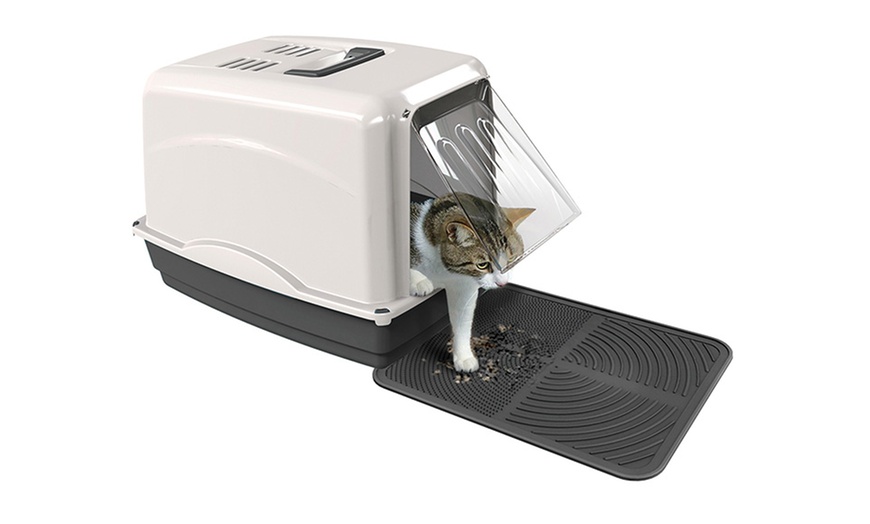 Image 2: Tapis rigide antidérapant de litière pour chat